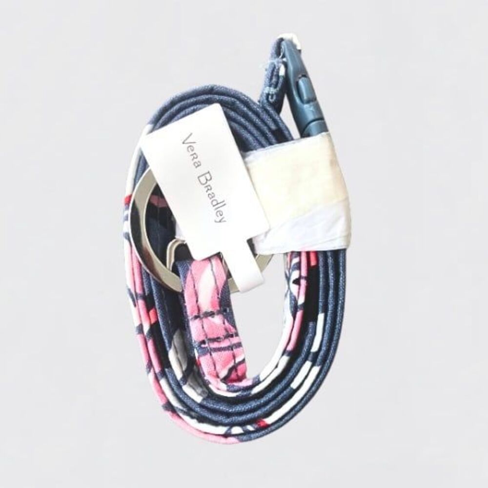 Vera Bradley Coastal Paradise Lanyard Breakaway Key Ring Badge Clip NWT